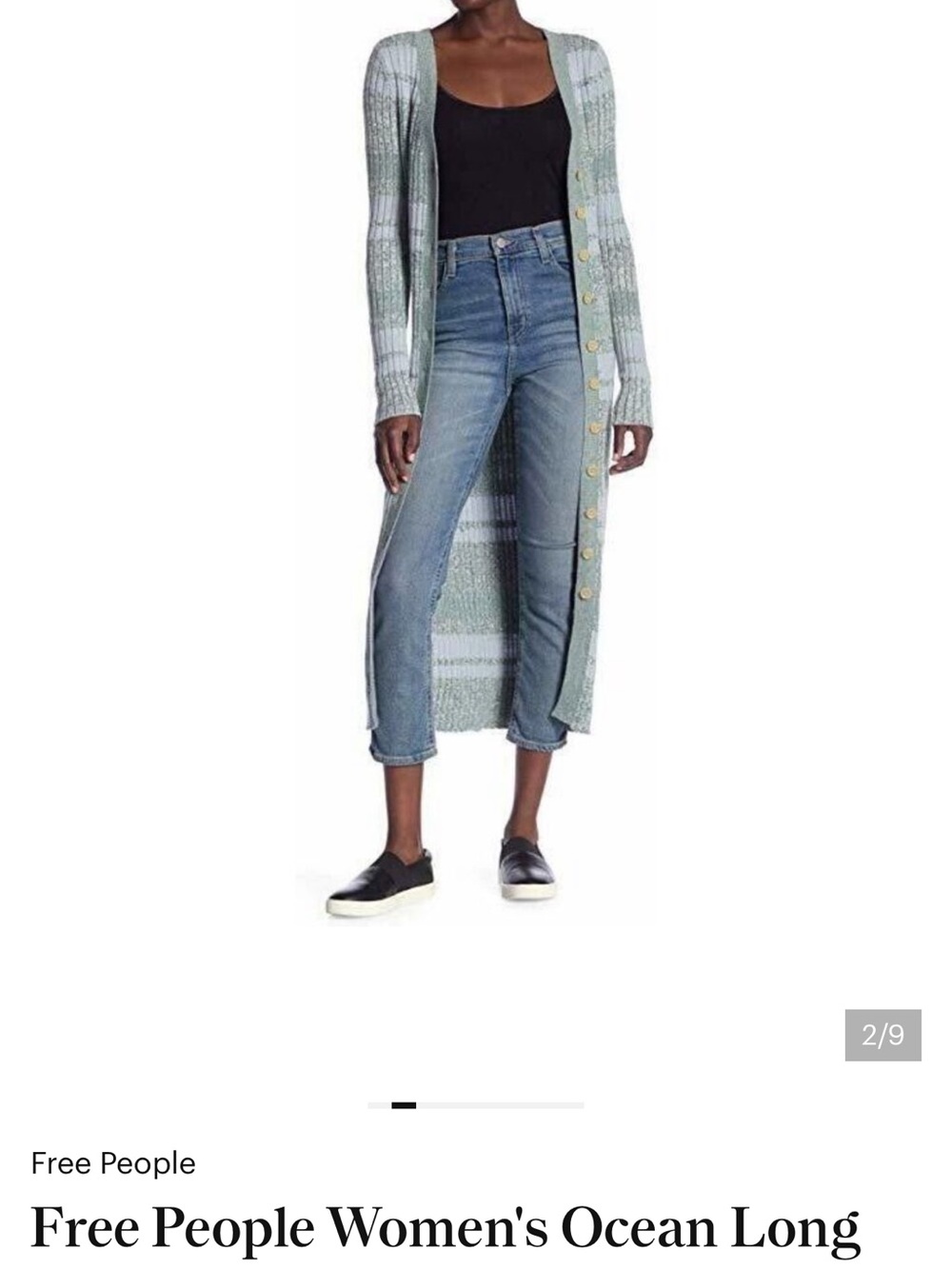 Free People Light Blue Cropped Straight Jeans
